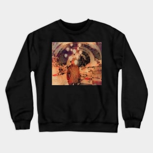 Surreal desert with giant chess pieces Crewneck Sweatshirt